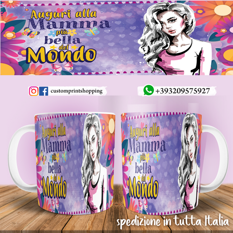 Tazza mamma Personalizzabile con nome Mod. 007