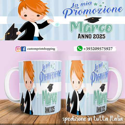 TAZZA PROMOZIONE PERSONALIZZATA COL NOME E ANNO MOD.9