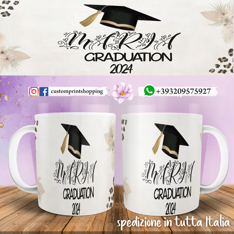 Tazza Graduation Personalizzata per Laurea con nome e anno