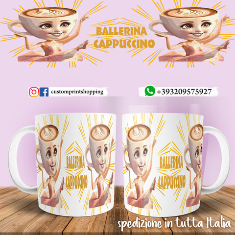 Tazza Brainrot Meme Ballerina Cappuccino