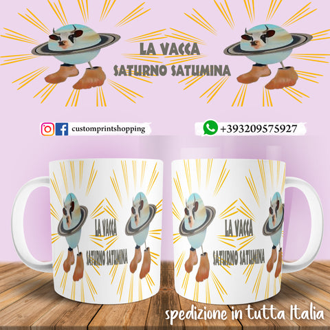 Tazza Brainrot Meme La Vacca Saturno Satumina