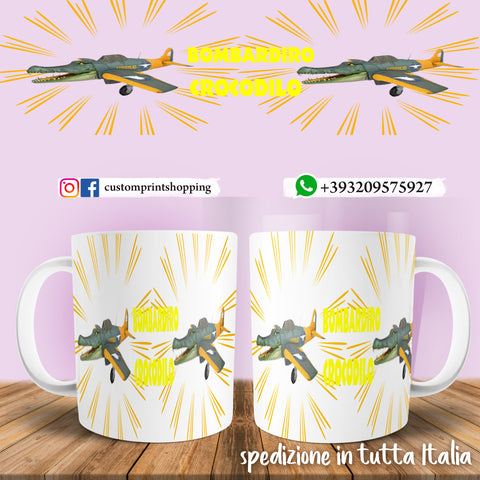 Tazza Brainrot Meme Bombardiro Crocodilo