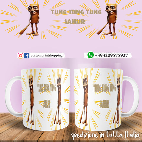 Tazza Brainrot Meme Tung Tung Tung Sahur