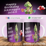 Tazza Happy Birthday Draghetto Personalizzata  con data