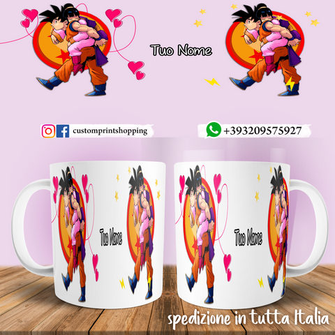 TAZZA GOKU PERSONALIZZATA CON NOME MOD.1