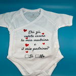 Body Neonato Madrina Padrino Zii Personalizzato
