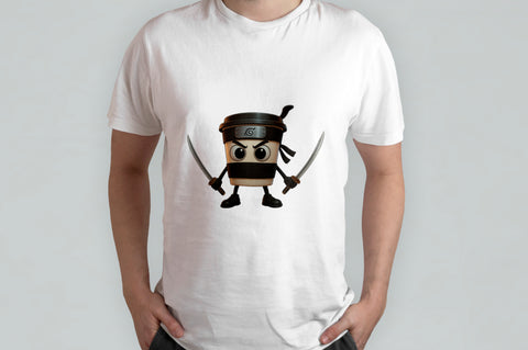 T-Shirt Brainrot Meme Cappuccino Assassino Personalizzata con nome