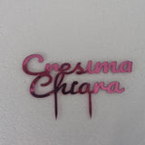 Cake Topper Cresima con Nome Vari modelli