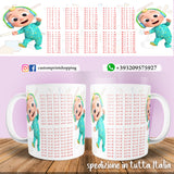 TAZZA TABELLINE COCOMELON