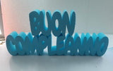 BUON COMPLEANNO SCRITTA PERSONALIZZATA IN POLISTIROLO