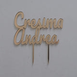 Cake Topper Cresima con Nome Vari modelli