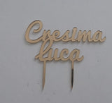 Cake Topper Cresima con Nome Vari modelli