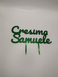 CAKE TOPPER CRESIMA CON NOME PERSONALIZZATO