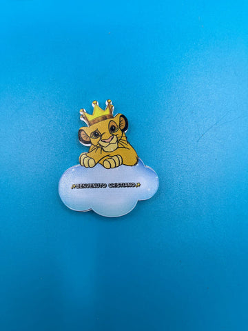 Gadget Calamita  Simba Re Leone in plexiglass personalizzato con nome