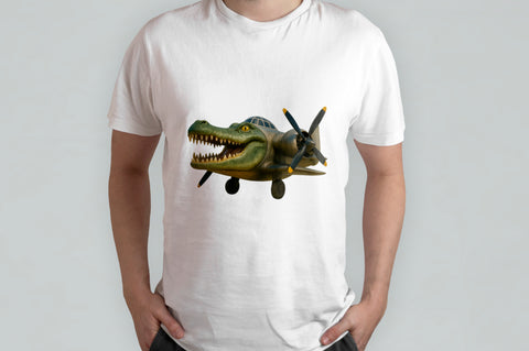 T-Shirt Brainrot Meme Croccodillo Personalizzata con nome