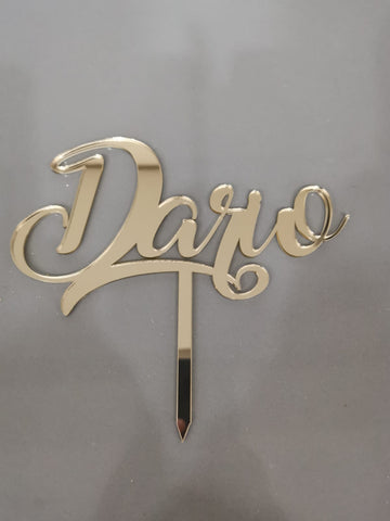 CAKE TOPPER CON NOME PERSONALIZZATO