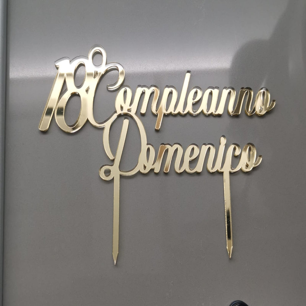 Cake Topper Sirenetta Personalizzabile in plexiglass Cake Topper Sirenetta Personalizzabile in plexiglass