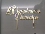 CAKE TOPPER PERSONALIZZATO  COMPLEANNO 18 ANNI CON NOME