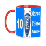 TAZZA TIFOSO EMPOLI PERSONALIZZATA CON NOME E NUMERO