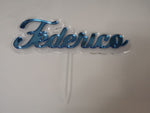 CAKE TOPPER CON NOME PERSONALIZZATO