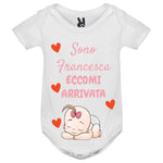 Body Neonato  Sono Francesca Personalizzato con nome
