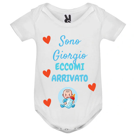 Body Neonato  Sono Giorgio Personalizzato con nome