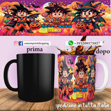 TAZZA  HALLOWEEN CARICATURA GOKU 2 PERSONALIZZABILE CON NOME