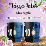 TAZZA TIFOSO INTER PERSONALIZZATA CON NOME E NUMERO