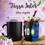 TAZZA TIFOSO INTER PERSONALIZZATA CON NOME E NUMERO