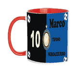 TAZZA TIFOSO INTER PERSONALIZZATA CON NOME E NUMERO