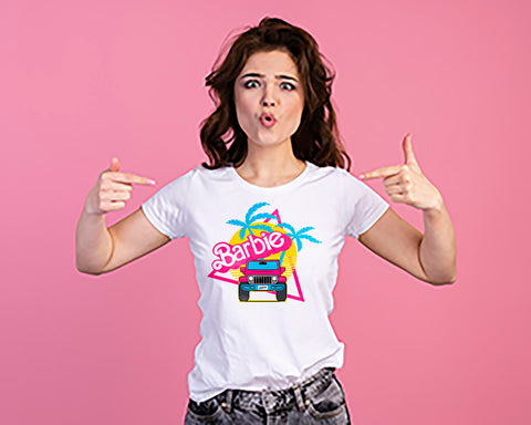 T-SHIRT JEEP BARBIE  PERSONALIZZABILE CON NOME