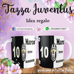 TAZZA TIFOSO JUVE  PERSONALIZZATA CON NOME E NUMERO
