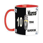 TAZZA TIFOSO JUVE  PERSONALIZZATA CON NOME E NUMERO