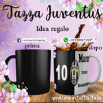 TAZZA TIFOSO JUVE  PERSONALIZZATA CON NOME E NUMERO