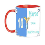 TAZZA TIFOSO LAZIO PERSONALIZZATA CON NOME E NUMERO