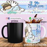 TAZZA  BATTESIMO PERSONALIZZATA CON NOME E DATA MOD.2