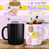 TAZZA  BATTESIMO PERSONALIZZATA CON NOME E DATA MOD.4