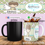 TAZZA  BATTESIMO PERSONALIZZATA CON NOME E DATA MOD.5