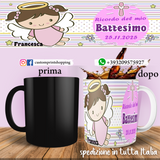 TAZZA  BATTESIMO PERSONALIZZATA CON NOME E DATA MOD.6
