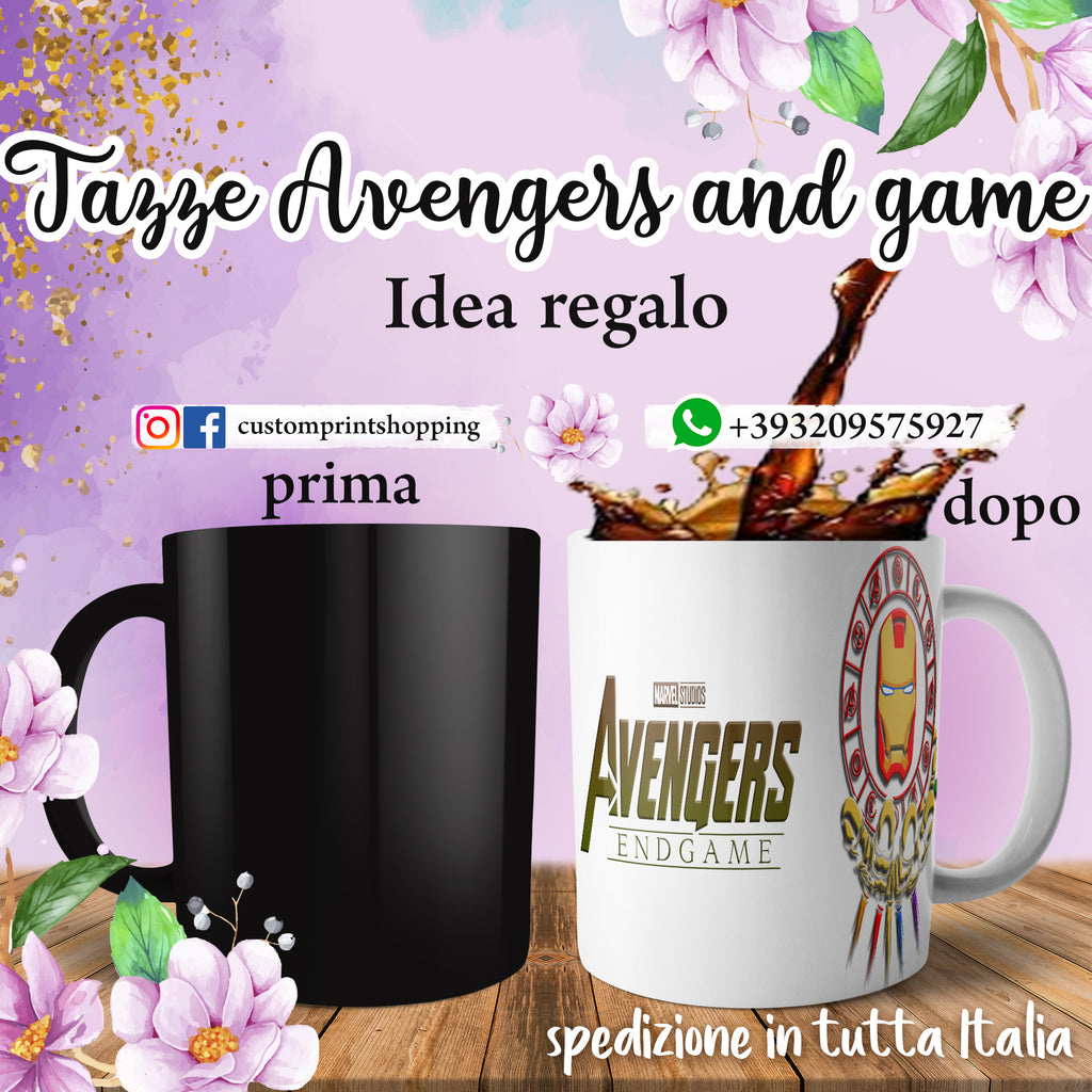 TAZZA MARVEL MASCHERA DI FERRO PERSONALIZZABILE CON IL TUO NOME –  Customprintshopping