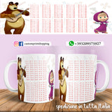 TAZZA TABELLINE MASHA & ORSO
