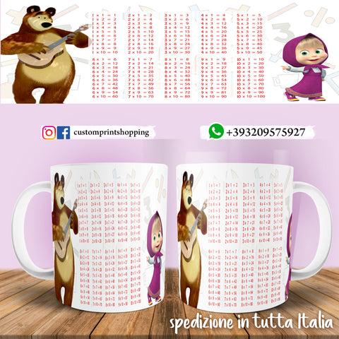 TAZZA TABELLINE MASHA & ORSO