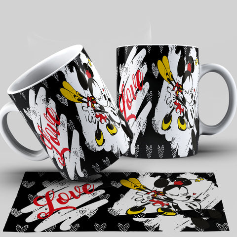 TAZZA DISNEY MICKEY LOVE PERSONALIZZABILE CON NOME MOD.3