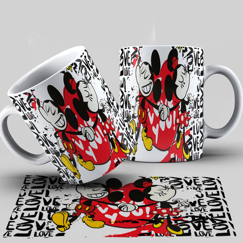 TAZZA DISNEY MICKEY LOVE PERSONALIZZABILE CON NOME MOD.7