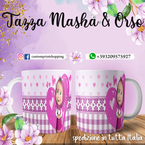 TAZZA MASHA & ORSO PERSONALIZZABILE MOD.6