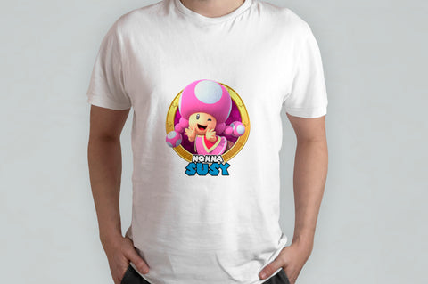 T-shirt Personalizzata Super Mario Bros con Nome di tua nonna - Idea Regalo