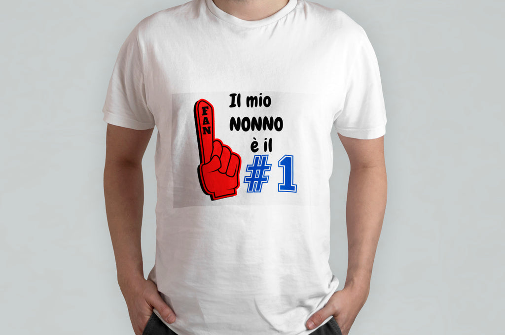 T-SHIRT NONNO FAN PERSONALIZZABILE CON NOME