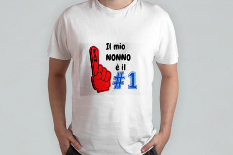 T-SHIRT NONNO FAN PERSONALIZZABILE CON NOME