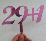 CAKE TOPPER  CON ANNI PERSONALIZZATO IN ACRILICO