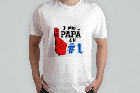 T-SHIRT PAPA' FAN PERSONALIZZABILE CON NOME